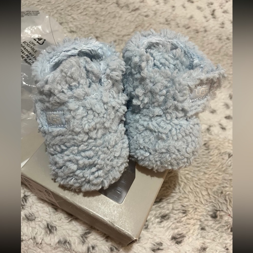 UGG Baby Blue Fuzzy Booties